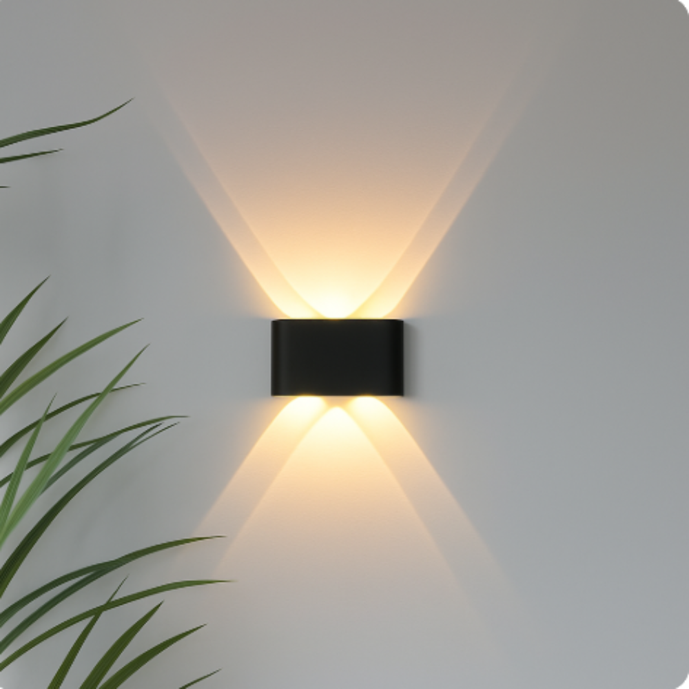 Moderner wasserdichter minimalistischer LED-Wandfluter für Innen- und Außenbeleuchtung | Temsk