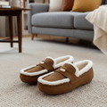 CozyStep Klasické Dámské Semišové Mokasíny s Kulatou Špičkou a Vlnenou Podšívkou | Temsk