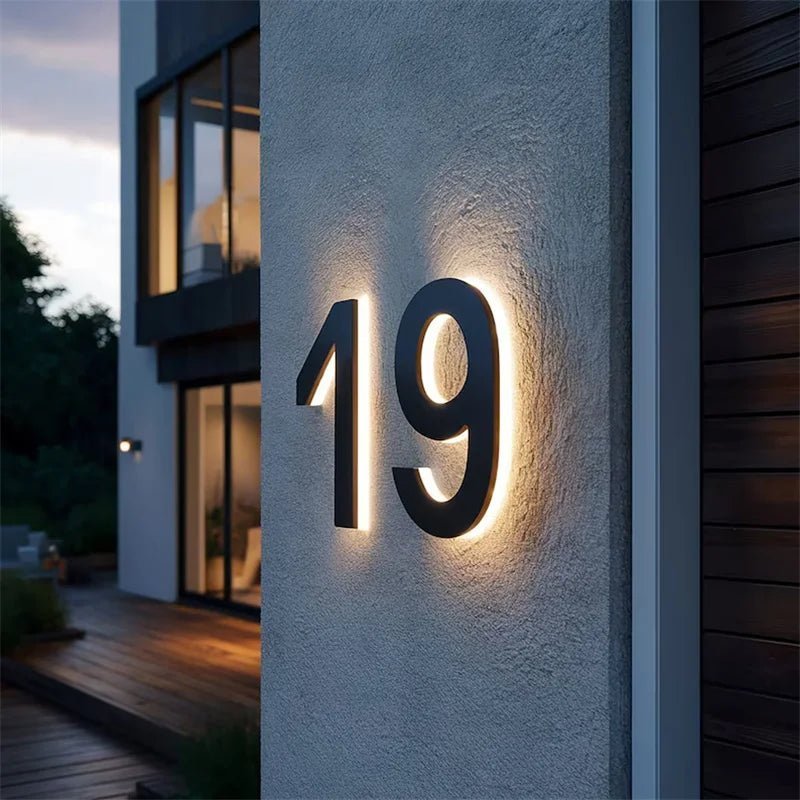 LumaSign Customizable LED House Numbers For Modern Homes | Temsk