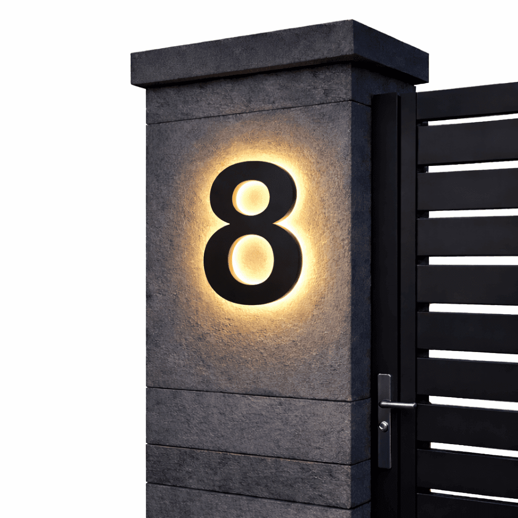 LumaSign Customizable LED House Numbers For Modern Homes | Temsk