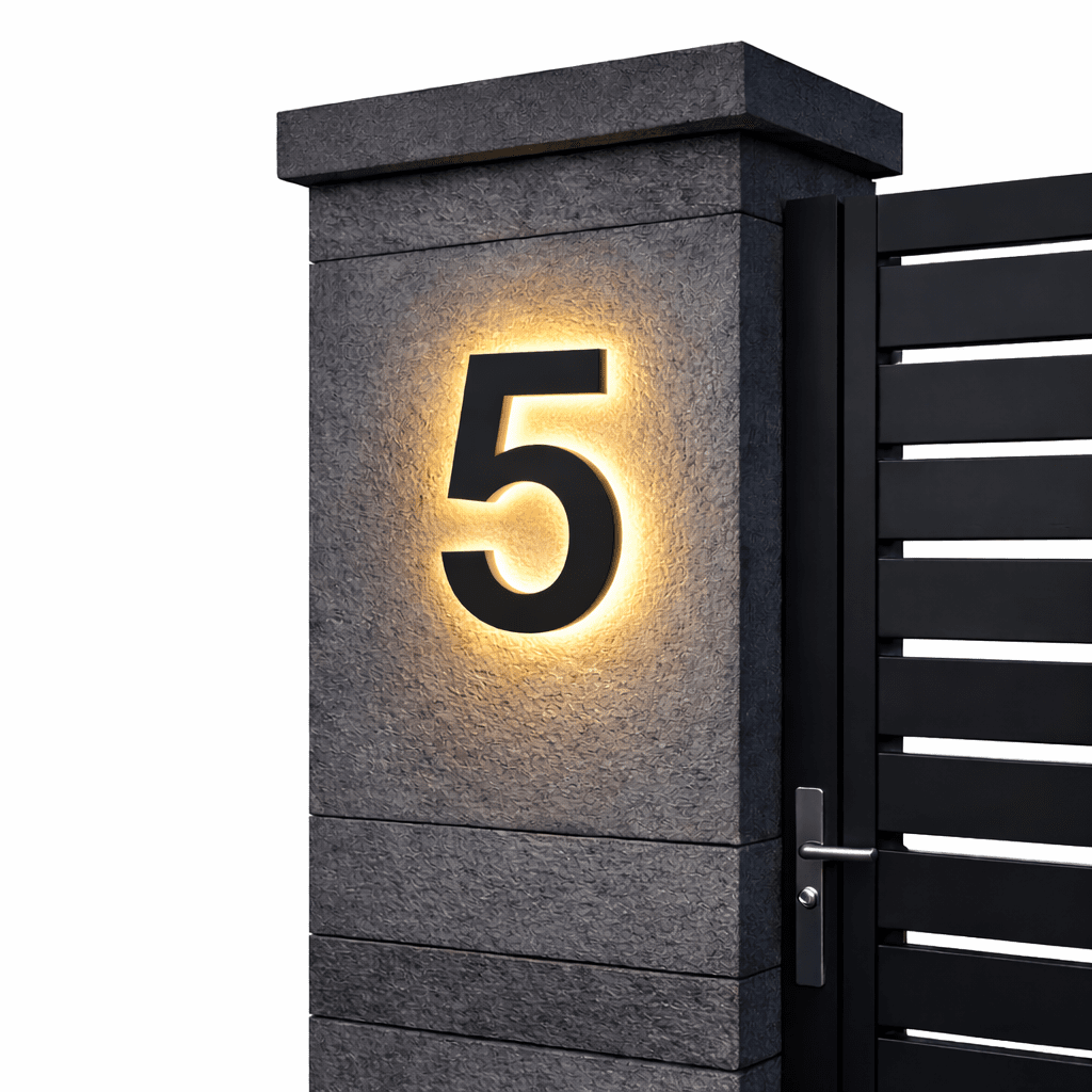 LumaSign Customizable LED House Numbers For Modern Homes | Temsk