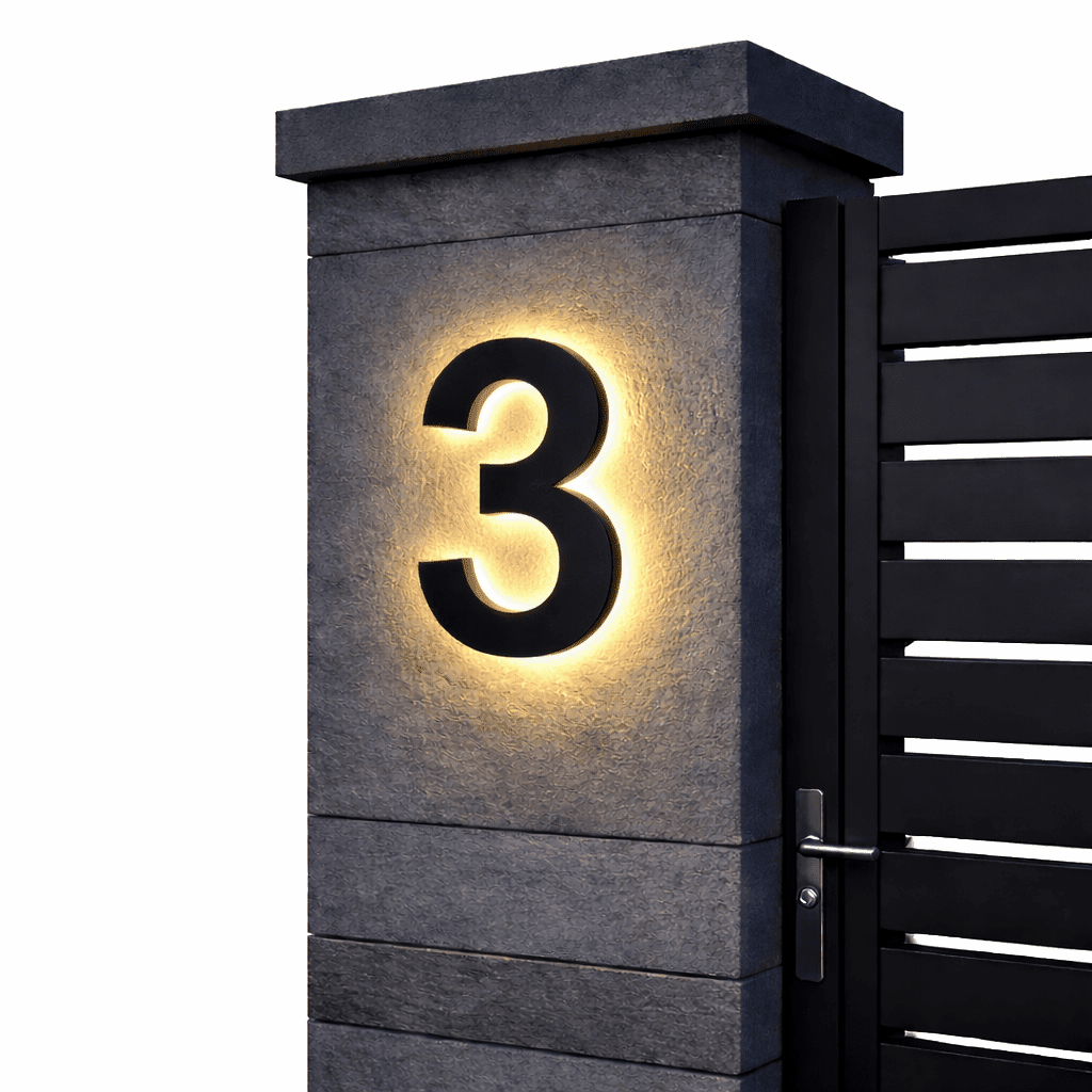 LumaSign Customizable LED House Numbers For Modern Homes | Temsk