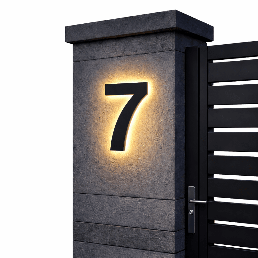 LumaSign Customizable LED House Numbers For Modern Homes | Temsk