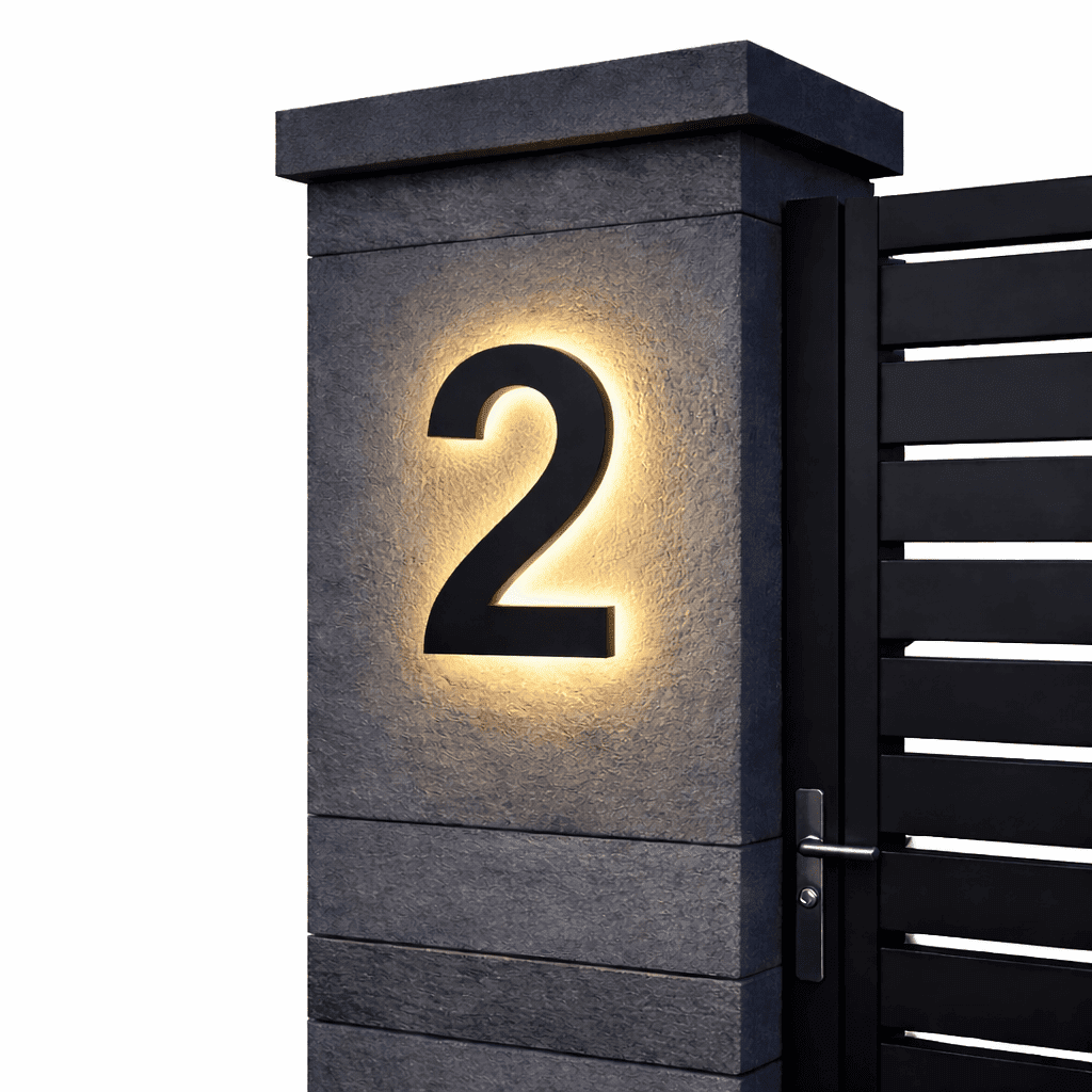 LumaSign Customizable LED House Numbers For Modern Homes | Temsk