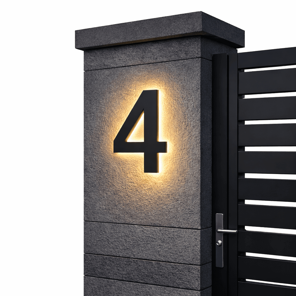 LumaSign Customizable LED House Numbers For Modern Homes | Temsk