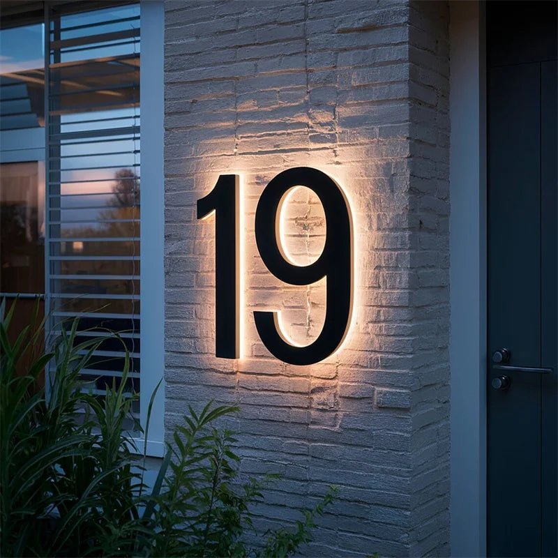 LumaSign Customizable LED House Numbers For Modern Homes | Temsk