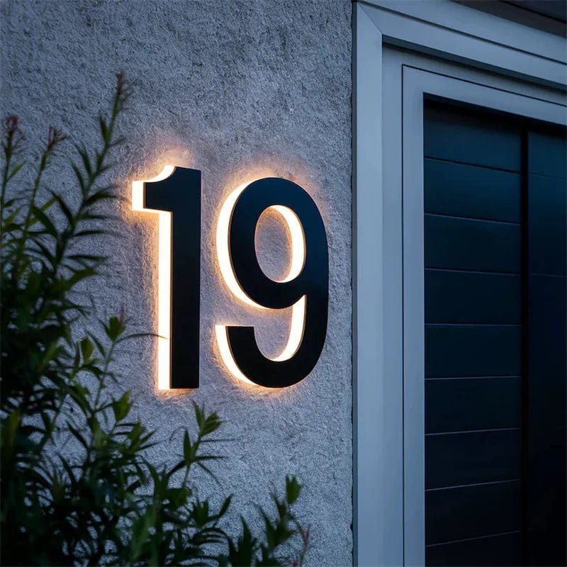 LumaSign Customizable LED House Numbers For Modern Homes | Temsk