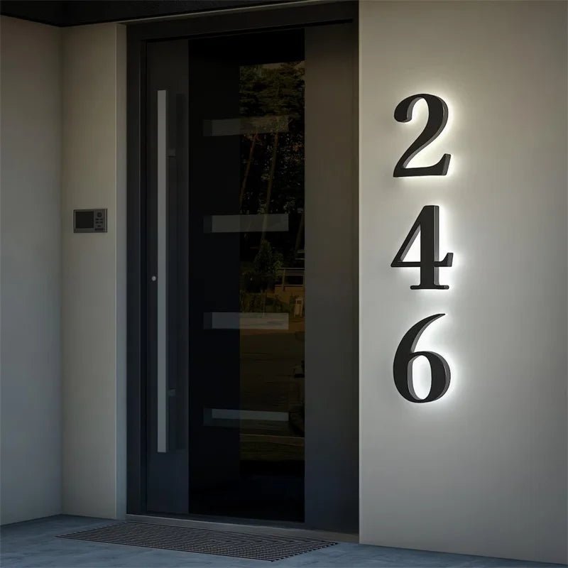LumaSign Customizable LED House Numbers For Modern Homes | Temsk