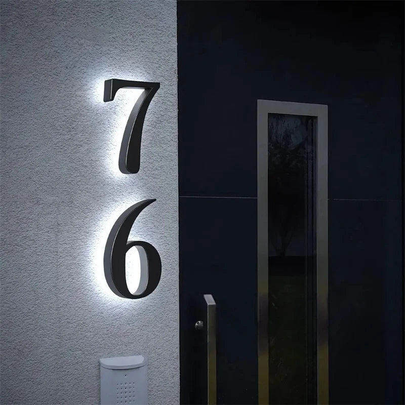 LumaSign Customizable LED House Numbers For Modern Homes | Temsk