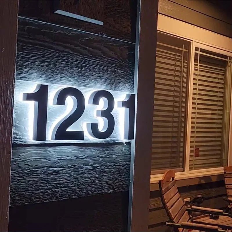 LumaSign Customizable LED House Numbers For Modern Homes | Temsk