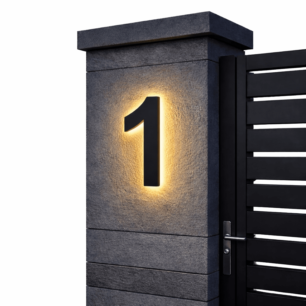 LumaSign Customizable LED House Numbers For Modern Homes | Temsk