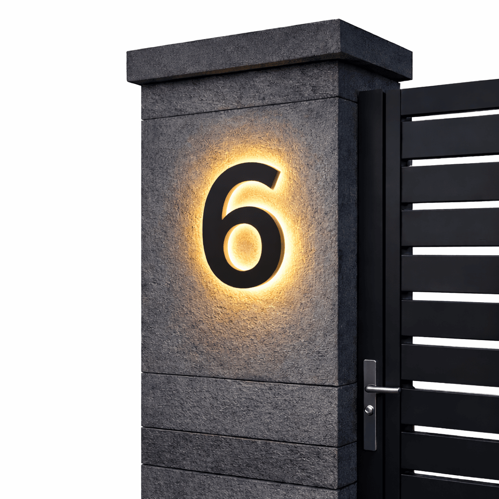 LumaSign Customizable LED House Numbers For Modern Homes | Temsk