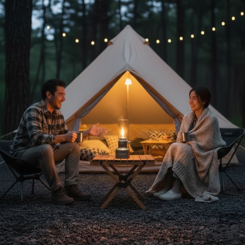 TrailGlow Portable Butane Lamp With Bright Adjustable Light | Temsk
