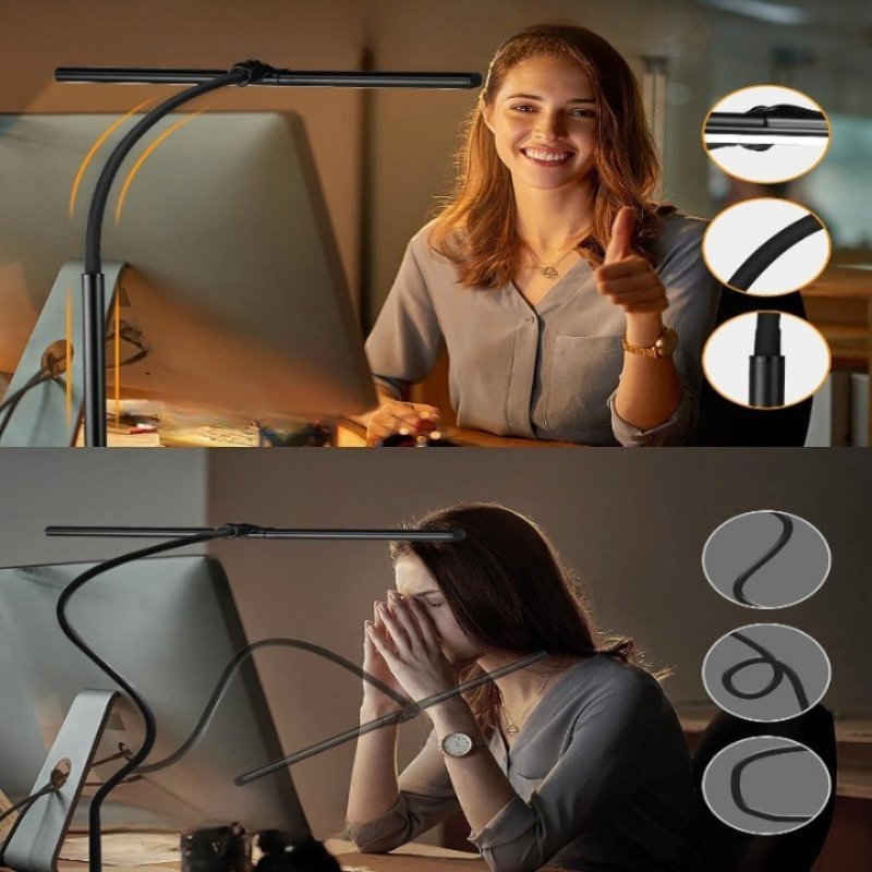 LumaGlow Flexible Gooseneck LED Desk Lamp For Office And Home | Temsk