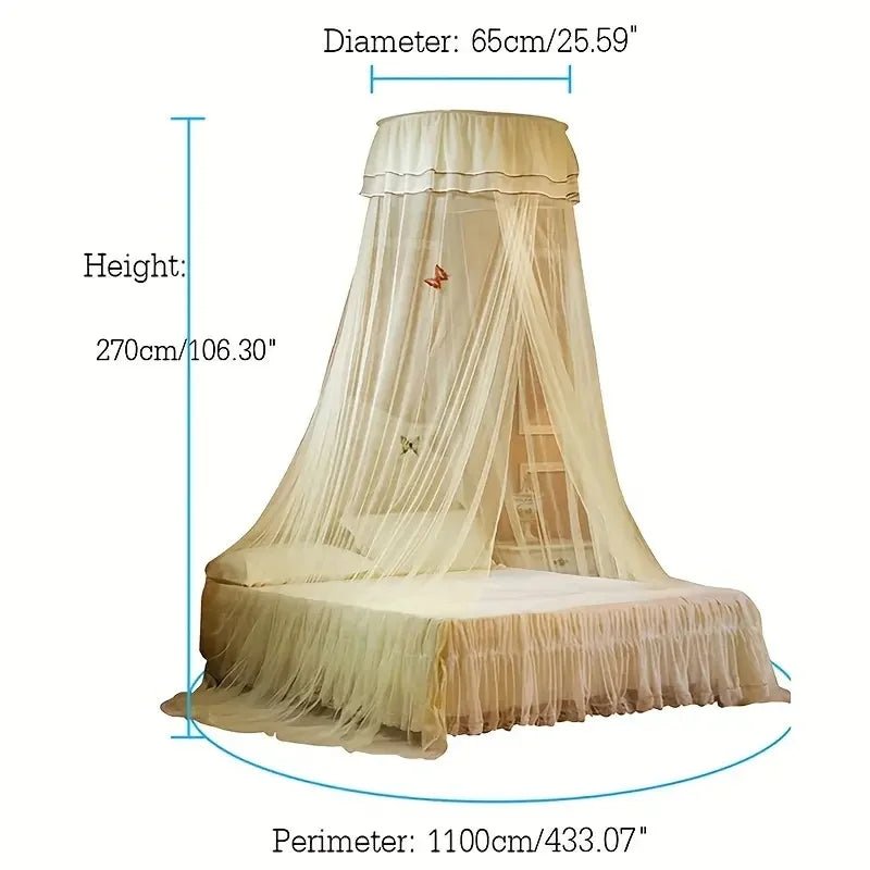 LumaDome Elegant Dome Mosquito Net With Glowing Butterfly Decoration | Temsk