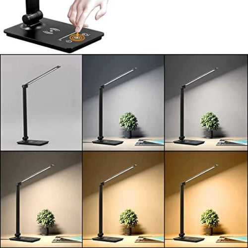 Aethera LED asztali lámpa vezeték nélküli töltéssel és állítható fényerővel | Temsk