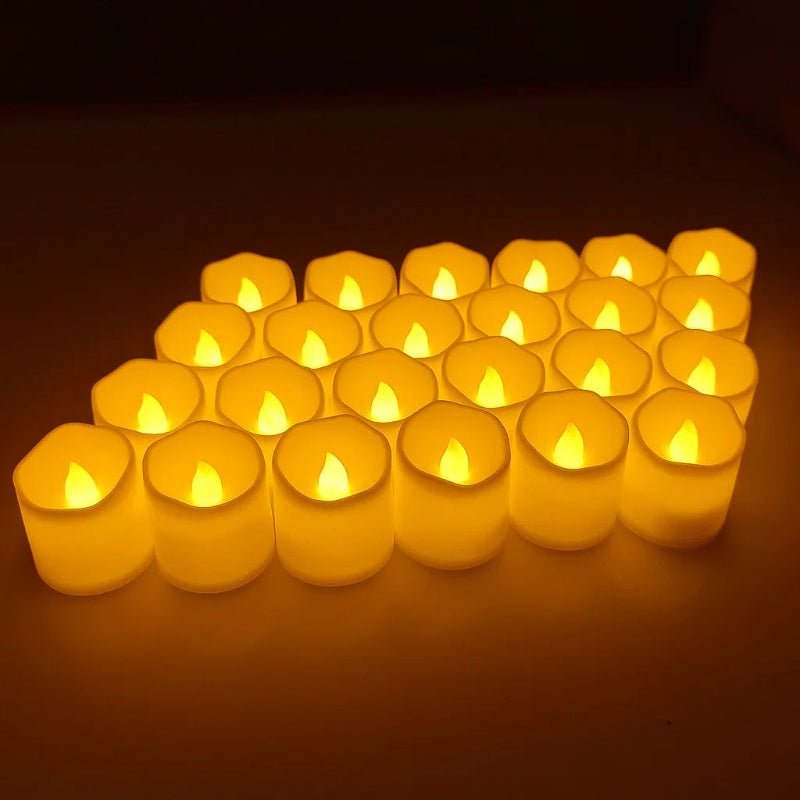 CalmCandle Flameless LED Tealights With Warm Flicker For Safe Ambience | Temsk