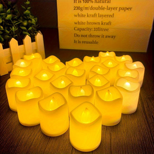 CalmCandle Flameless Led Tealights With Warm Flicker For Safe Ambience By Temsk