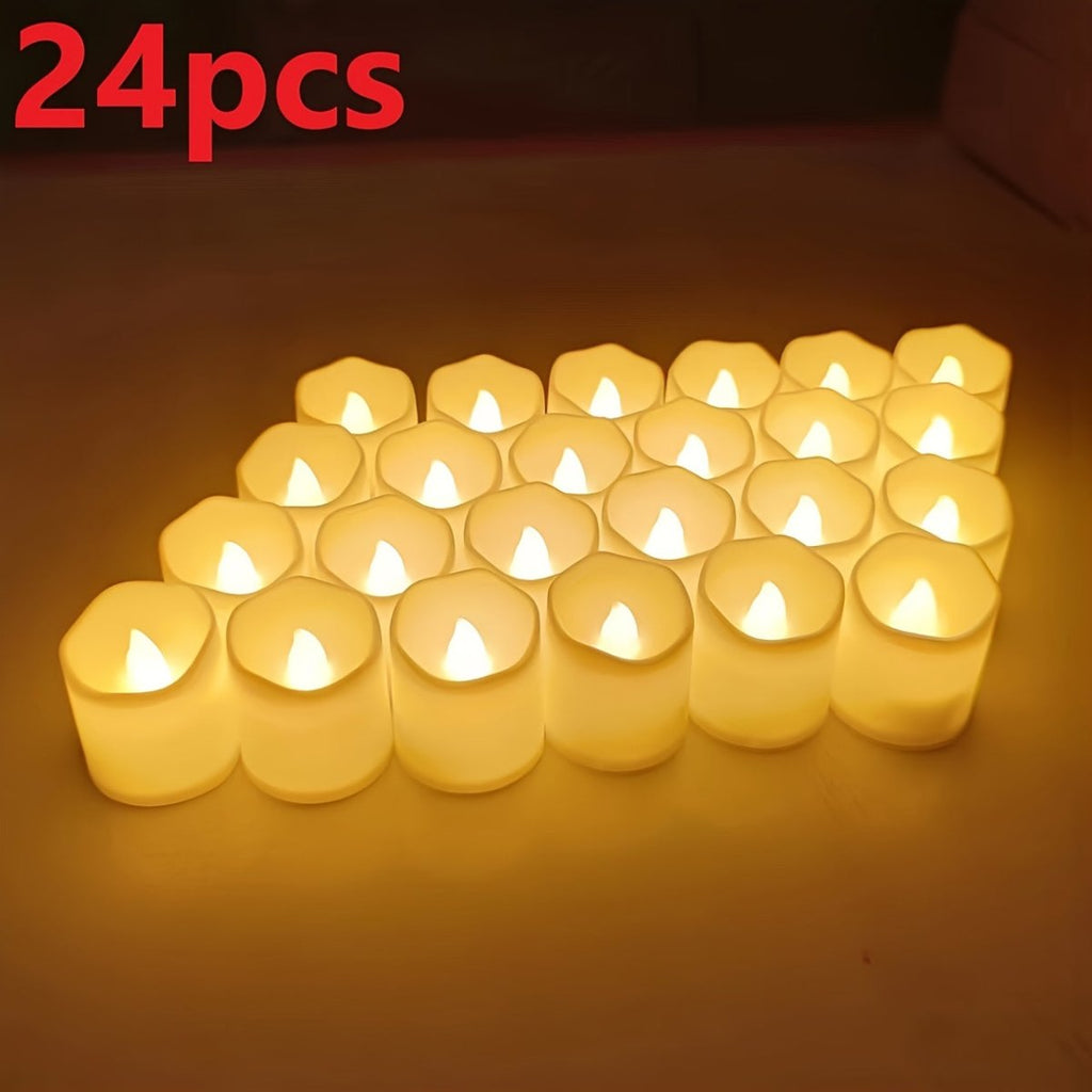 CalmCandle Flameless LED Tealights With Warm Flicker For Safe Ambience | Temsk