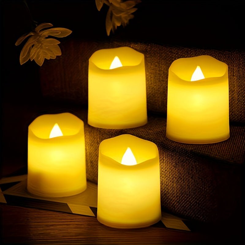 CalmCandle Flameless LED Tealights With Warm Flicker For Safe Ambience | Temsk