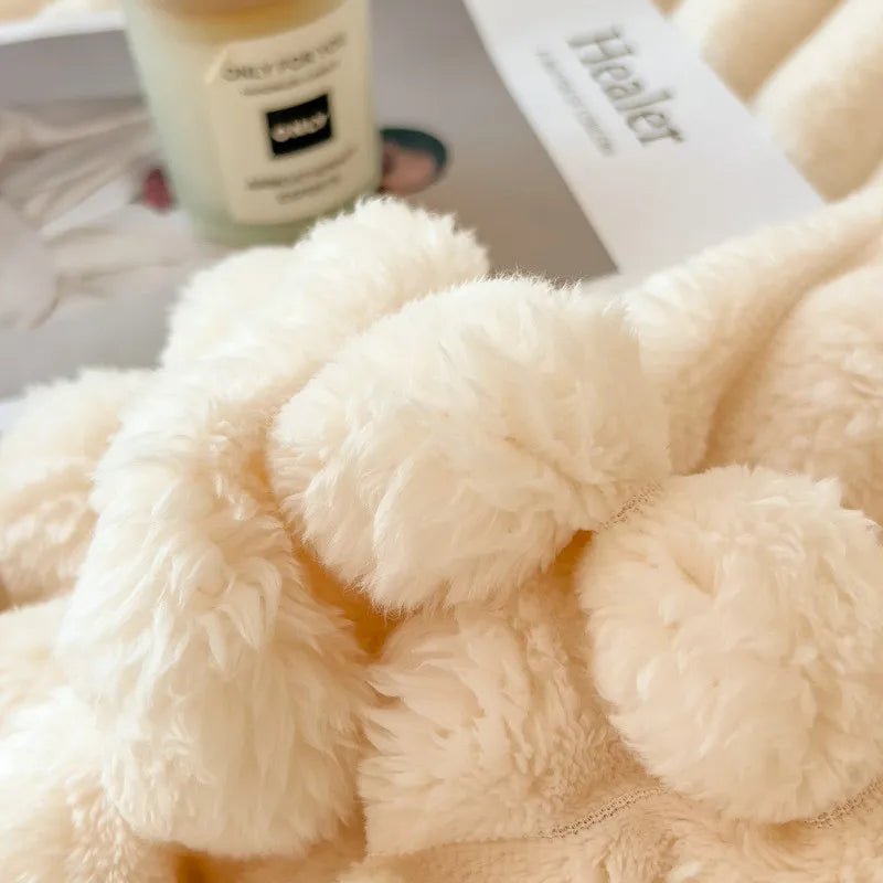 LunaCozy Faux Rabbit Fur Cuddle Blanket For Sofa And Bed | Temsk
