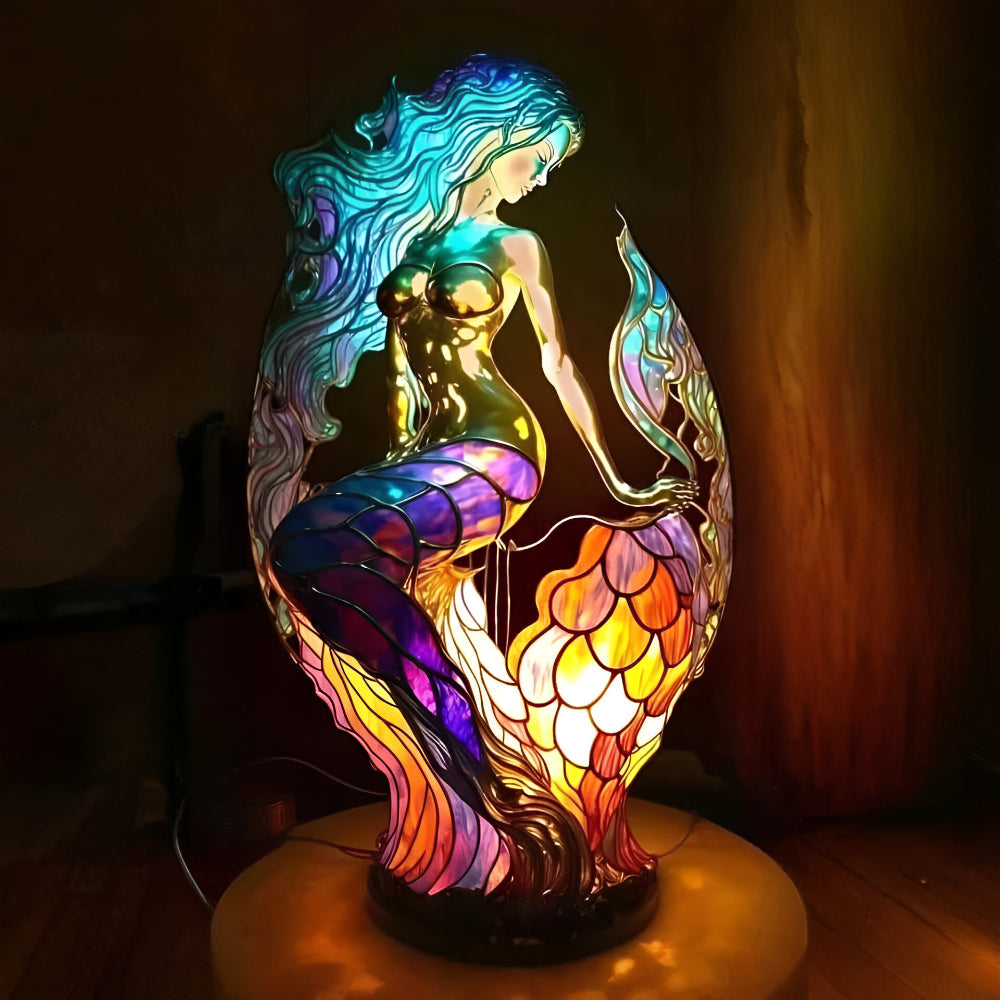 Stained Glass Lamp Animal Table Sculpture For Home Decor | Temsk