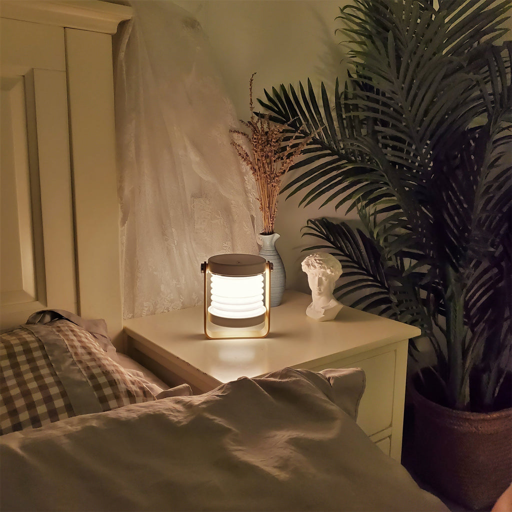 GlowHaven Honeycomb Portable Table Lamp With Cozy Glow | Temsk