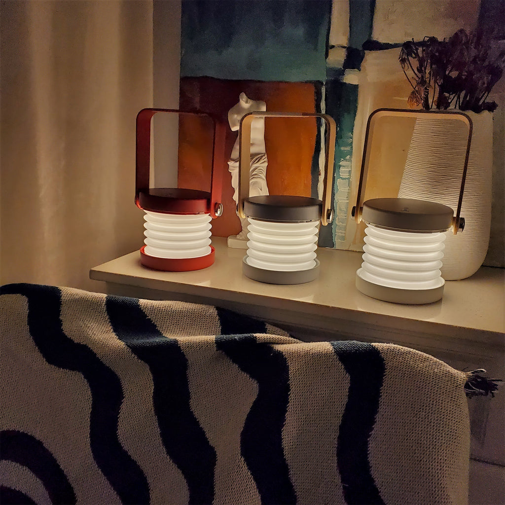 GlowHaven Honeycomb Portable Table Lamp With Cozy Glow | Temsk