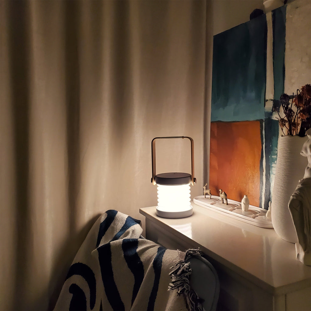 GlowHaven Honeycomb Portable Table Lamp With Cozy Glow | Temsk