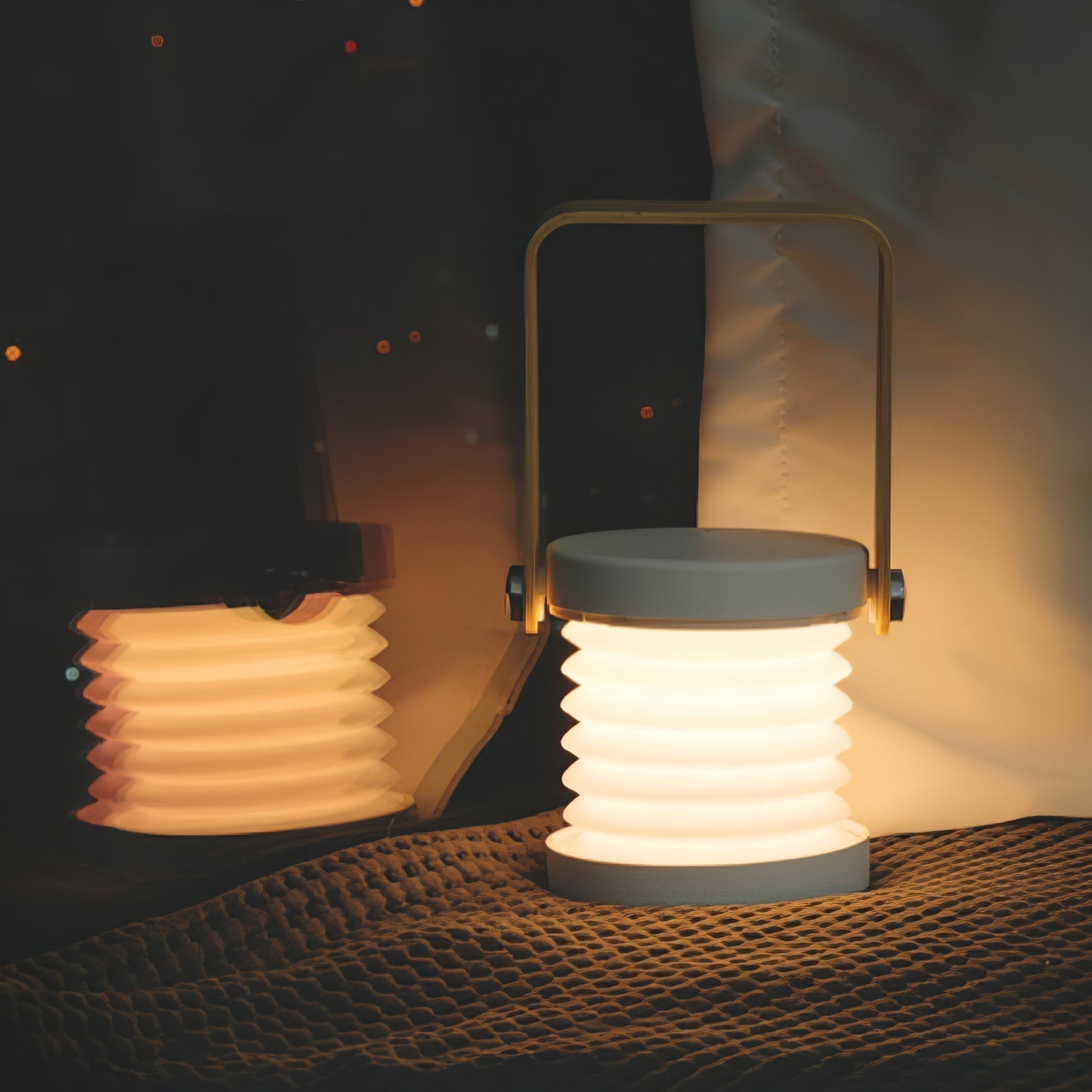 GlowHaven Honeycomb Portable Table Lamp With Cozy Glow | Temsk