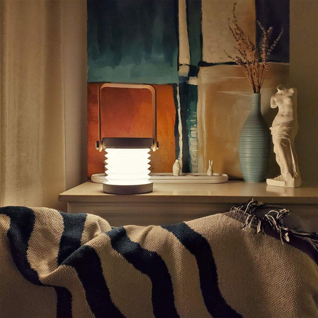 GlowHaven Honeycomb Portable Table Lamp With Cozy Glow | Temsk
