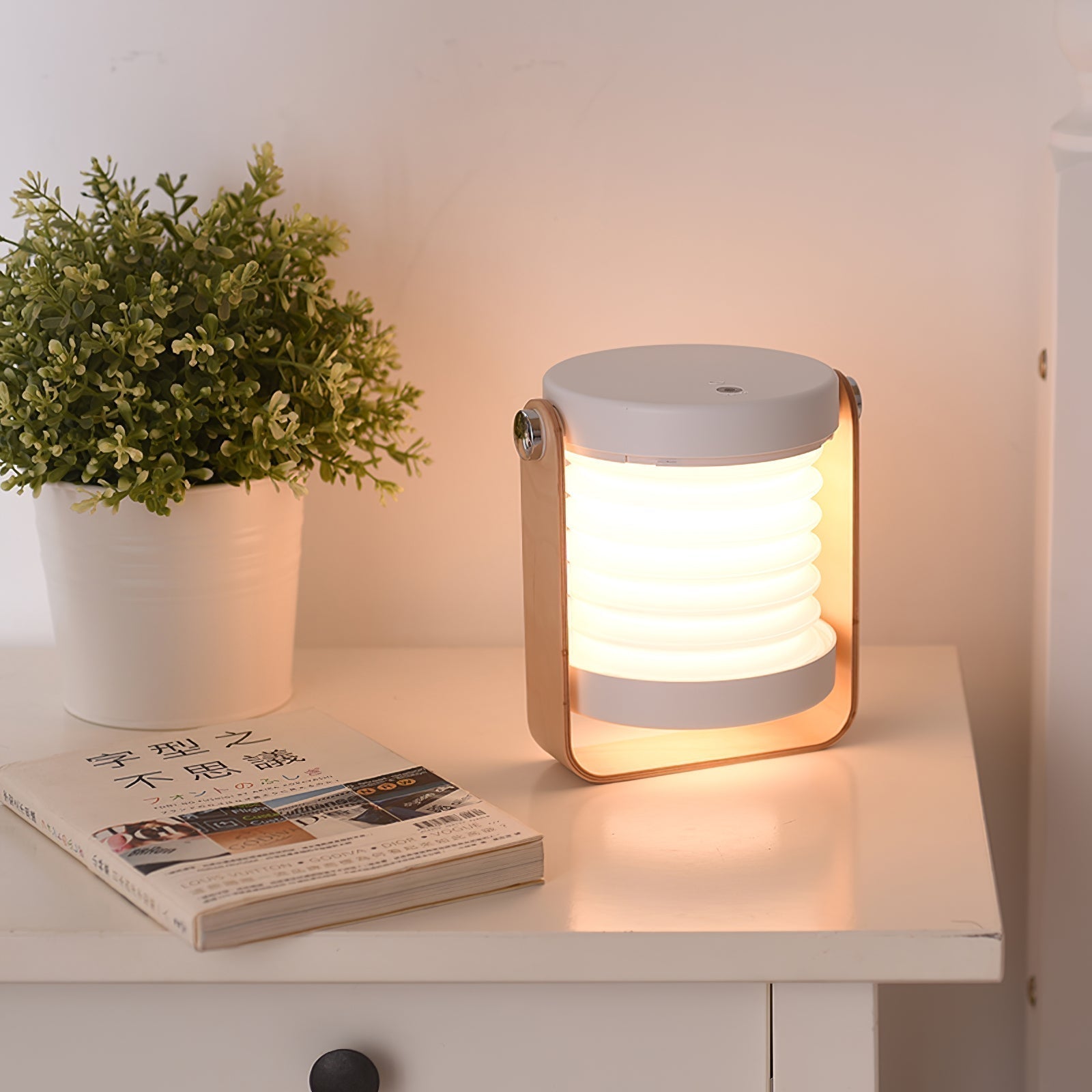 GlowHaven Honeycomb Portable Table Lamp With Cozy Glow | Temsk