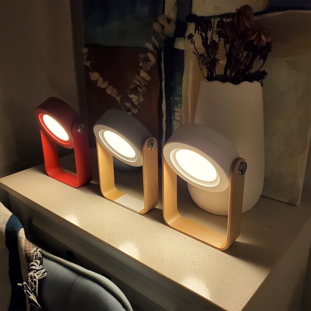 GlowHaven Honeycomb Portable Table Lamp With Cozy Glow | Temsk