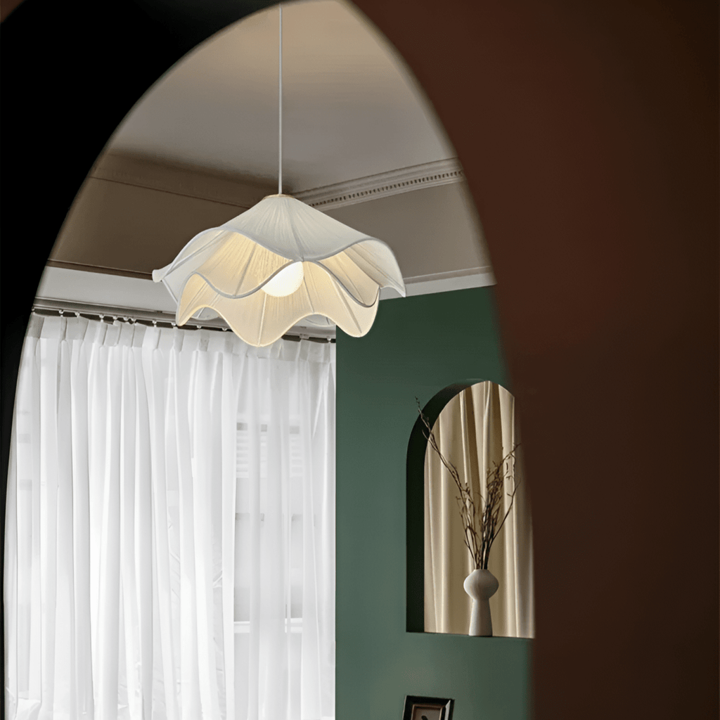 Elegant Large Fabric LED Hanging Light Fixture For Home Decor | Temsk