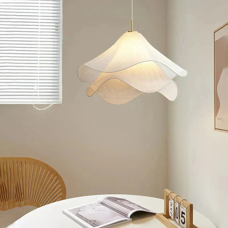 Elegant Large Fabric LED Hanging Light Fixture For Home Decor | Temsk