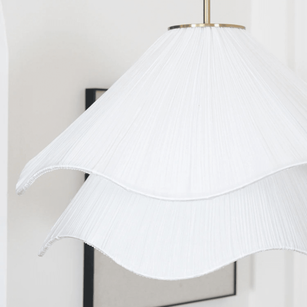 Elegant Large Fabric LED Hanging Light Fixture For Home Decor | Temsk