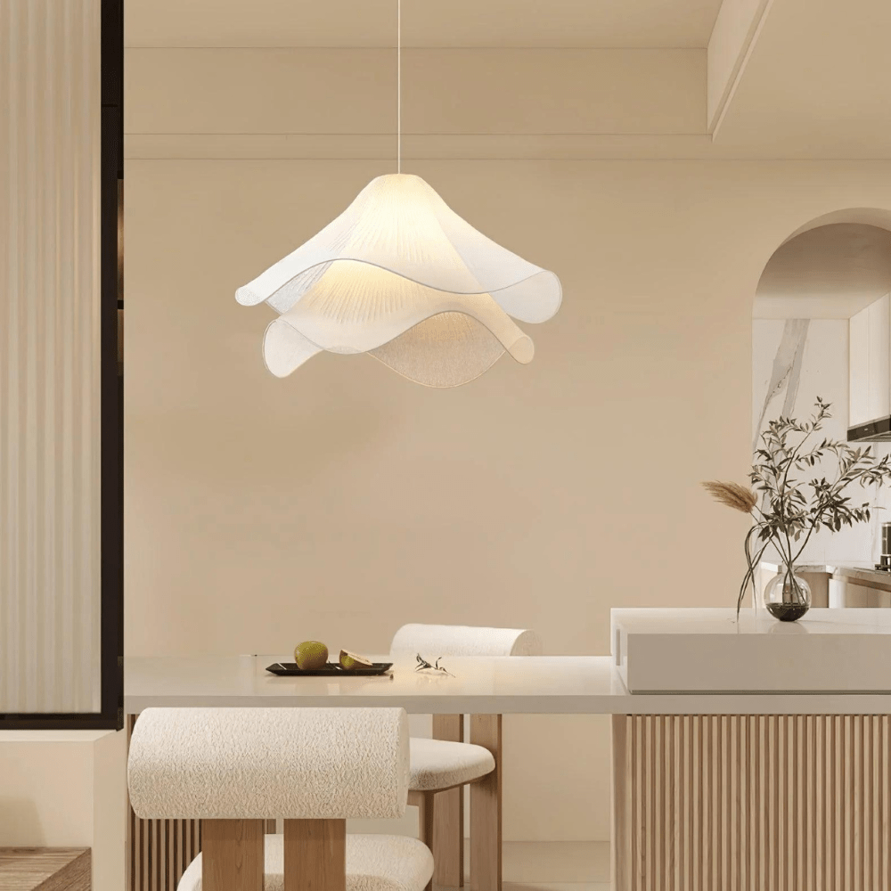 Elegant Large Fabric LED Hanging Light Fixture For Home Decor | Temsk