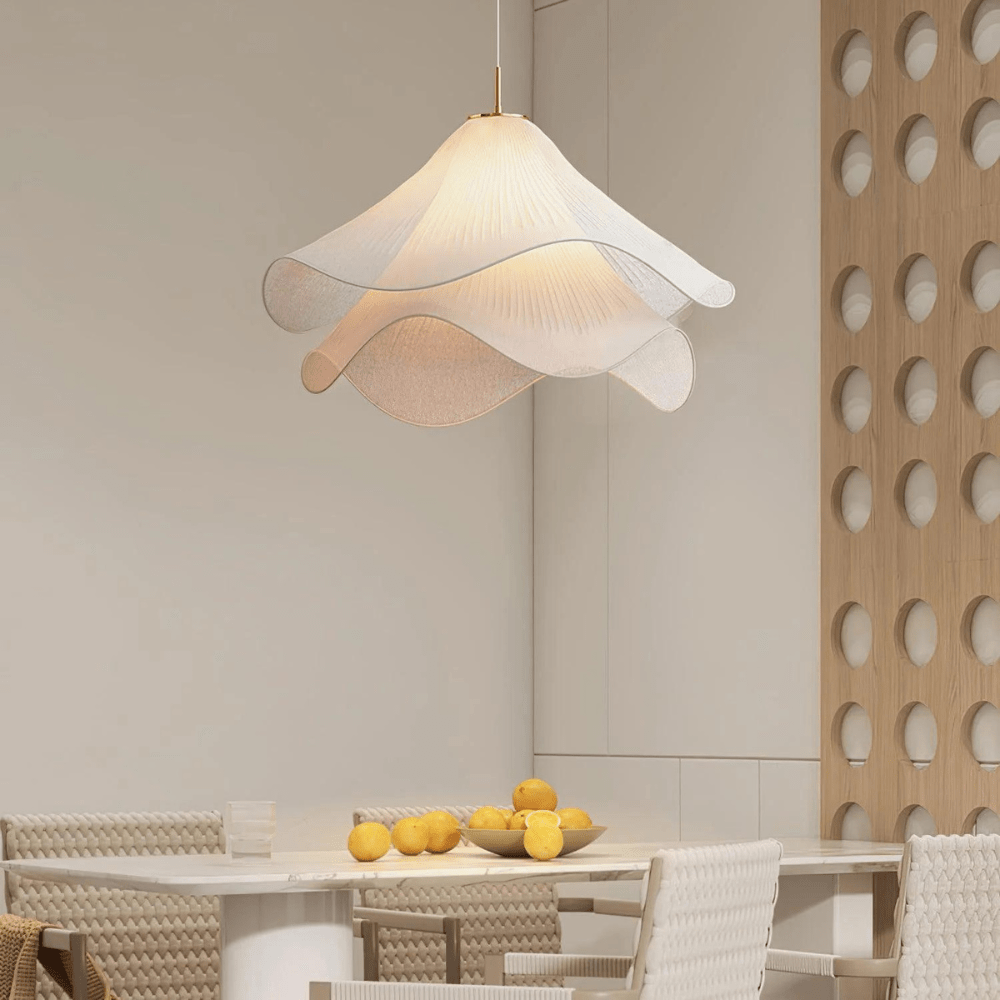 Elegant Large Fabric LED Hanging Light Fixture For Home Decor | Temsk