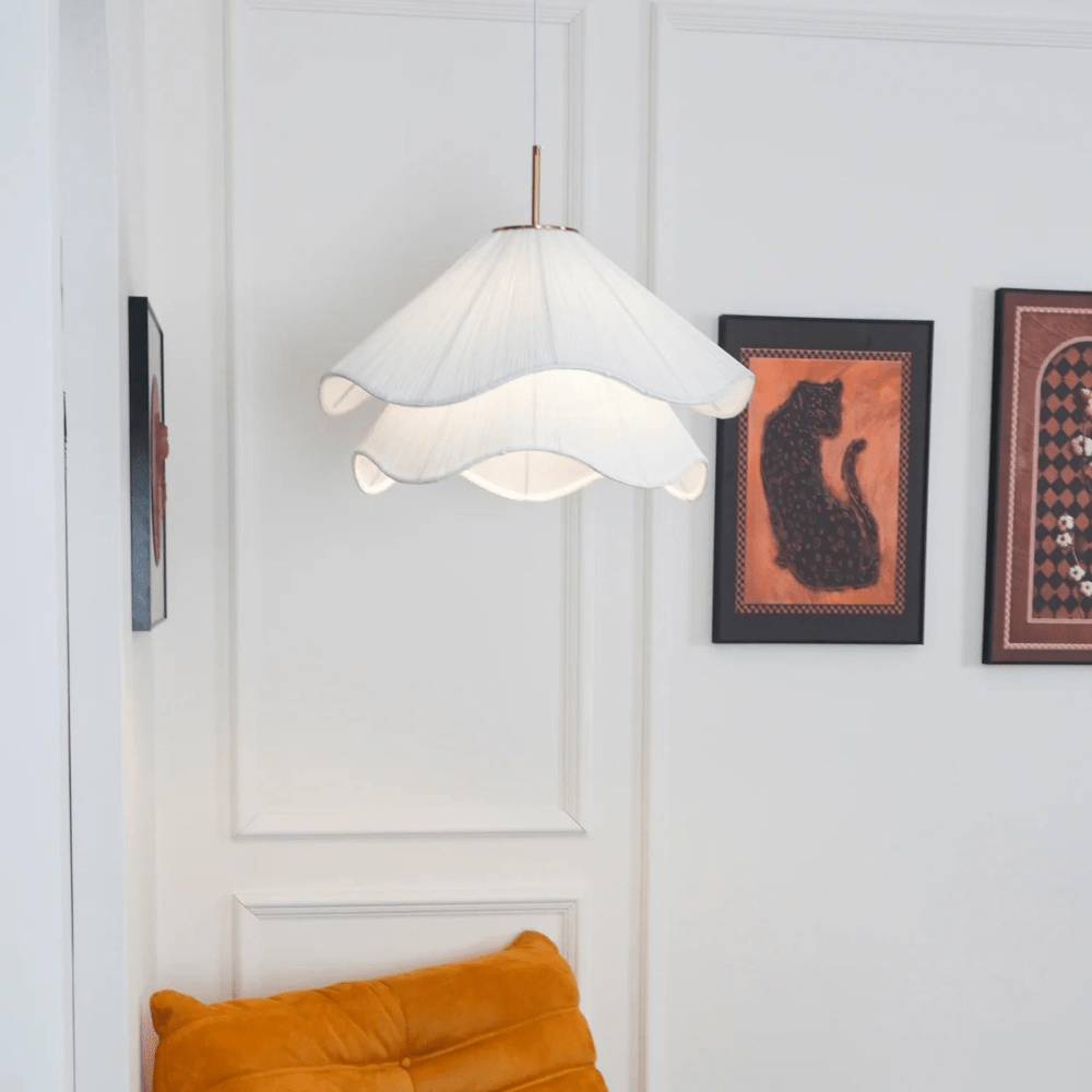 Elegant Large Fabric LED Hanging Light Fixture For Home Decor | Temsk