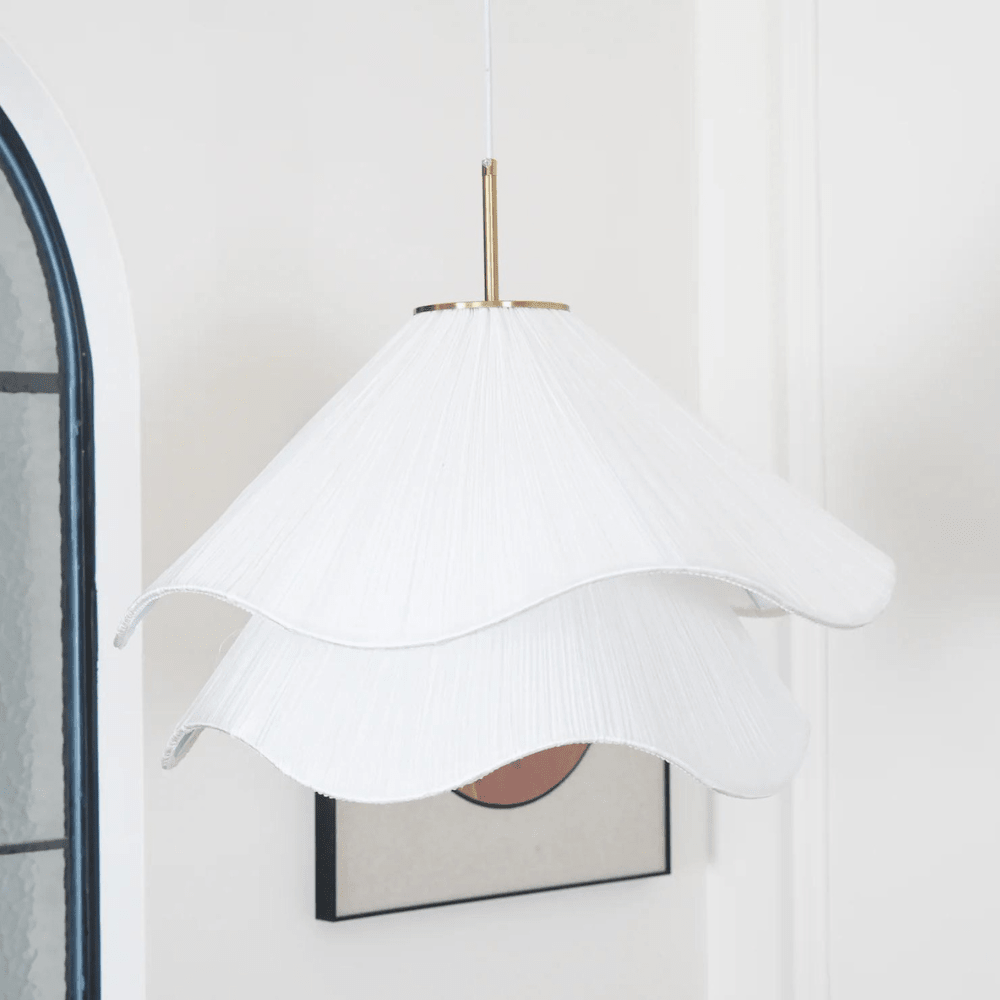 Elegant Large Fabric LED Hanging Light Fixture For Home Decor | Temsk