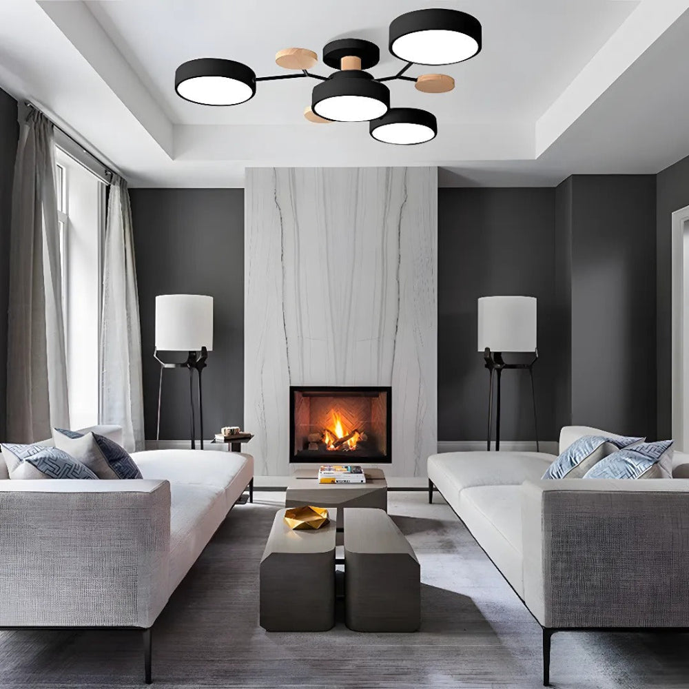 Moderne LED-Deckenleuchte mit Aufbaumontage-Design | Temsk