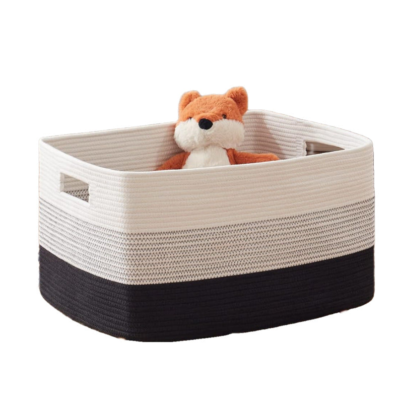 Large Rectangular Rope Laundry Basket With Handles For Storage | Temsk