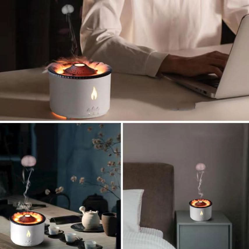 NovaGlow Aroma Humidifier With Flame Effect And Night Light For Gentle Fragrance | Temsk