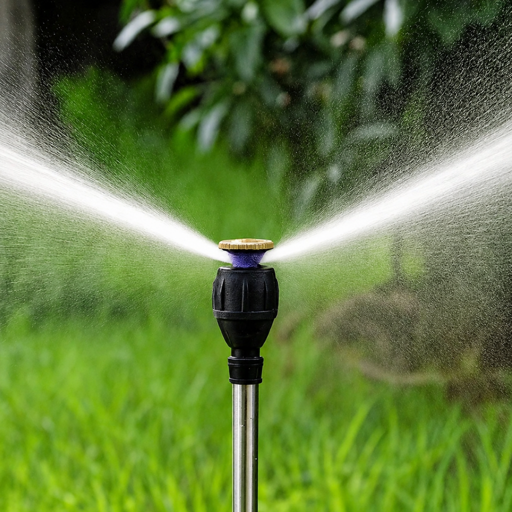 Dreibein-Rasensprenger für Rasenpflege und Gartenbewässerung, 360° Drehung | Temsk
