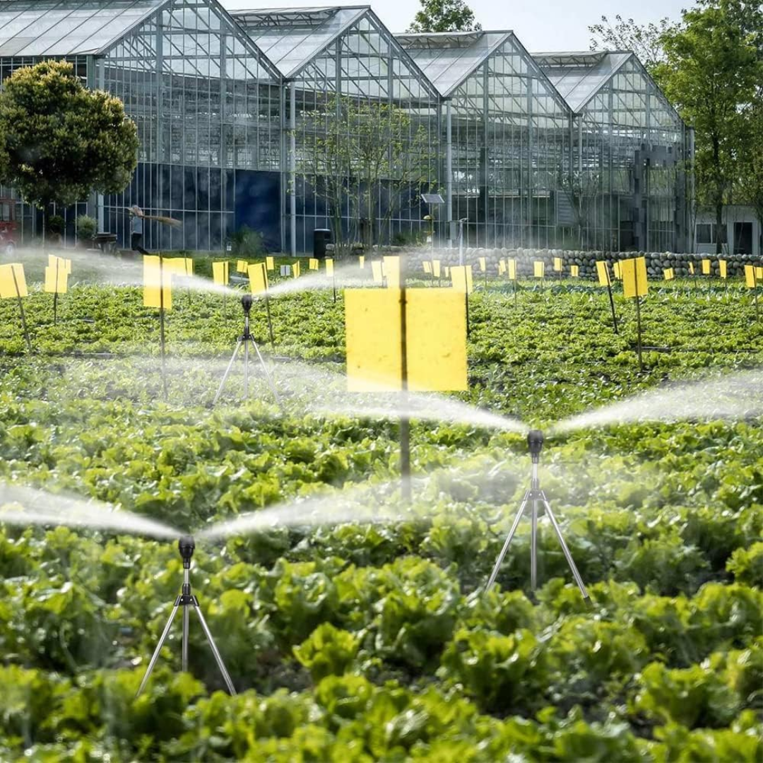 Dreibein-Rasensprenger für Rasenpflege und Gartenbewässerung, 360° Drehung | Temsk