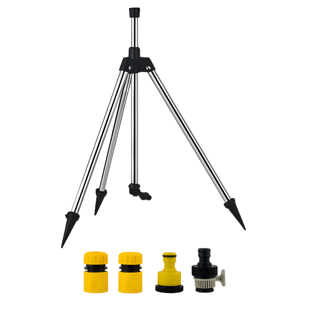 Dreibein-Rasensprenger für Rasenpflege und Gartenbewässerung, 360° Drehung | Temsk
