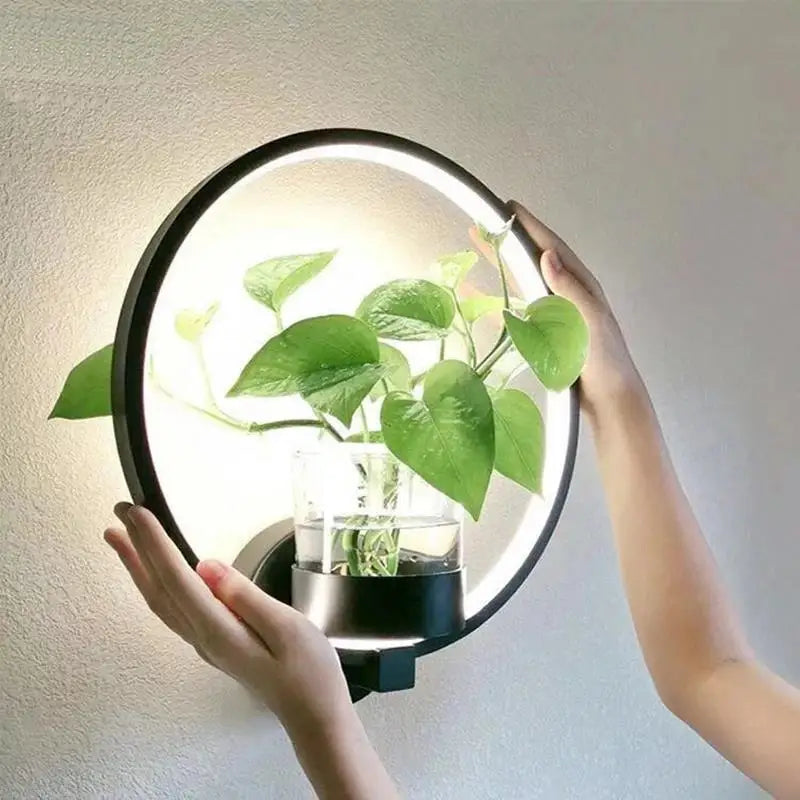 AuraSconce Modern Wall Lamp With Planter For Living Rooms And Hallways | Temsk