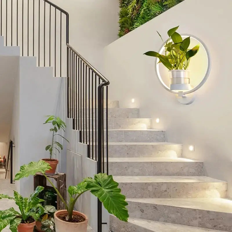 AuraSconce Modern Wall Lamp With Planter For Living Rooms And Hallways | Temsk