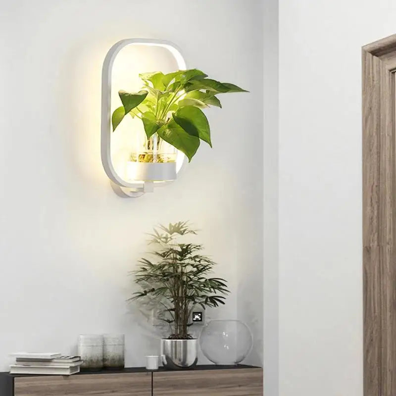 AuraSconce Modern Wall Lamp With Planter For Living Rooms And Hallways | Temsk