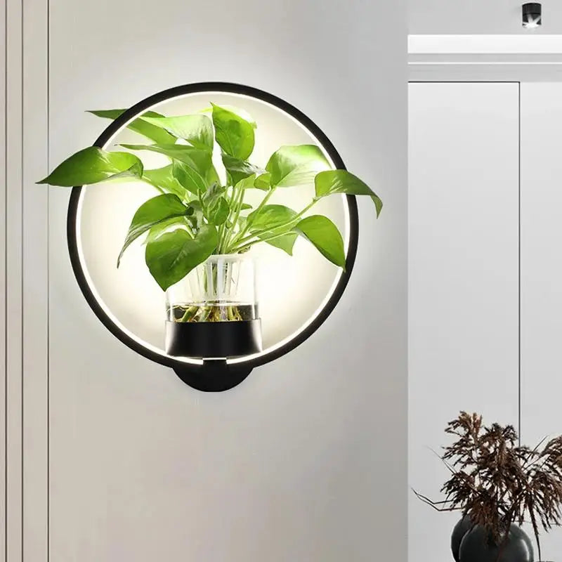 AuraSconce Modern Wall Lamp With Planter For Living Rooms And Hallways | Temsk